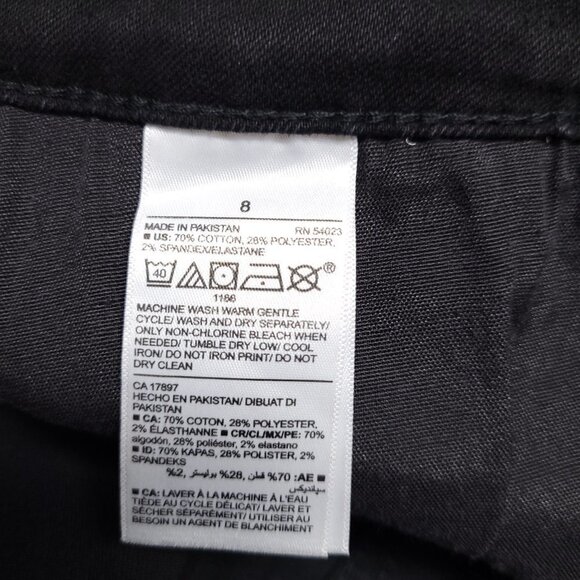 NWT Old Navy Womens High Rise Distressed Jeans Size 8 Black Dark Wash - Picture 9 of 13